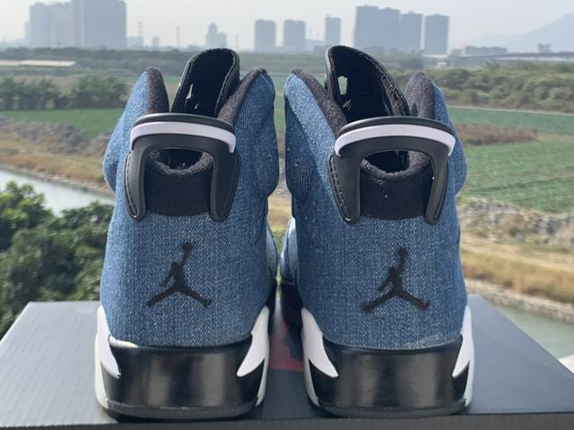 Air Jordan 6 Washed Denim Jeans Men's Basketball Shoes
